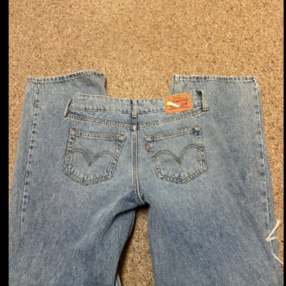 LEVIS LEVI'S LOOSE SUPER LOW TABLE TALK DESTROY JEANS NWOT 26 w - Picture 9 of 12